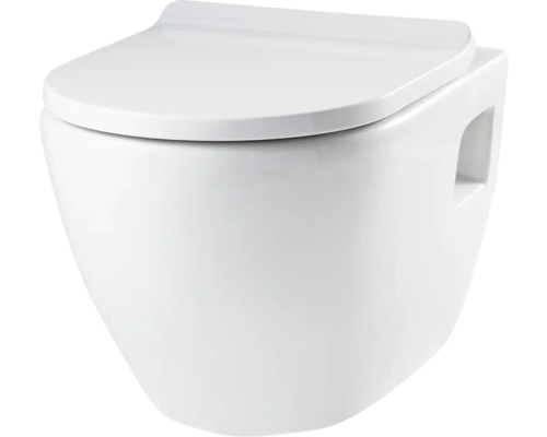 Set WC suspendat form & style Nevis alb, incl. capac WC