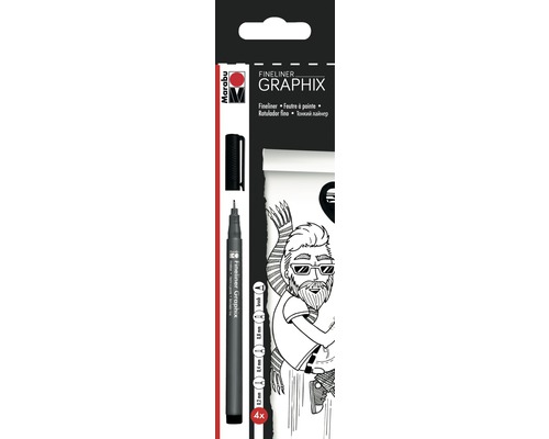 Set de patru finelinere Marabu Graphix