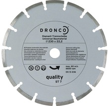 Disc diamantat segmentat Dronco Quality ST7 Ø230x2,4x22,23 mm-thumb-1