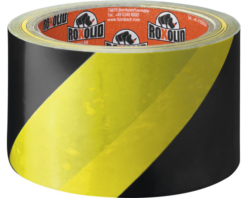 Bandă adezivă de avertizare ROXOLID negru/galben 60 mm x | HORNBACH
