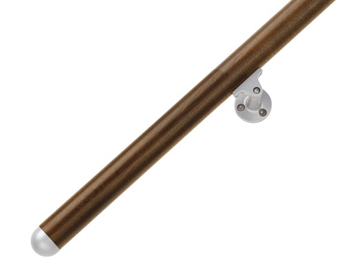 Balustradă din lemn cu suport și capac terminal