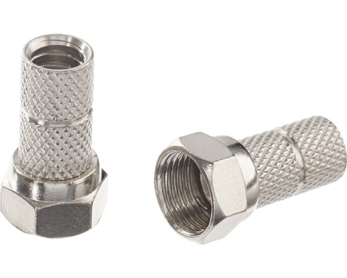 Mufe F S-Impuls pentru cablu coaxial max. Ø6 mm, 2 bucăți Doi conectori F pentru cabluri coaxiale