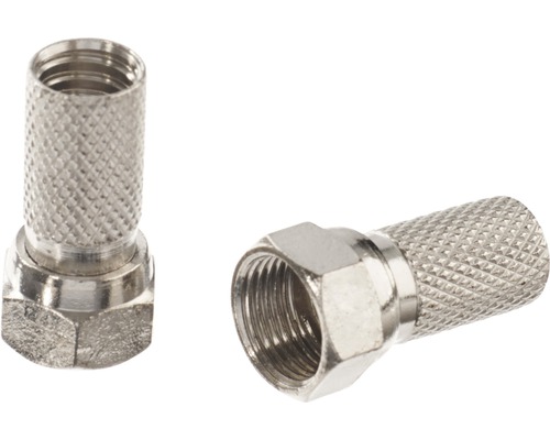 Mufe F S-Impuls pentru cablu coaxial max. Ø7 mm, 2 bucăți Doi conectori F metalici