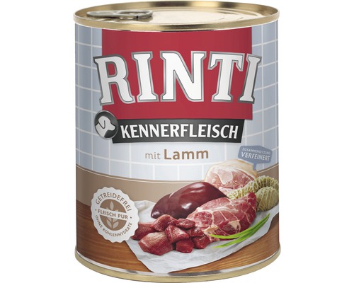 Hrană umedă pentru câini Rinti Gourmet cu miel 800 g