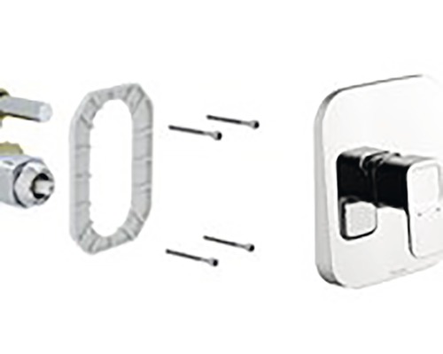 Baterie termostatică încastrată cu elemente de montaj