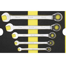 Set de chei inelare cu clichet cu dimensiuni de la 8 la 19 mm în set