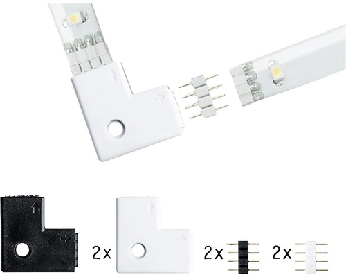 Set conectori de colț pentru bandă LED