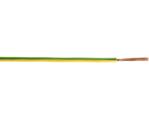 Conductor MYF (H07V-K) 2,5mm² verde/galben, inel 100m Cablu de împământare cu izolație galben-verde și fire de cupru goale.