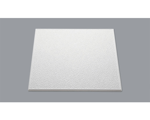 Placă tavan fals T101 albă 50x50 cm, aspect de tencuială, 8 buc./pachet