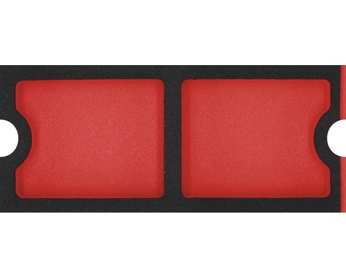 Bază din burete pentru sertare WGB 268x38x114mm, mărimea S, 2 compartimente Inserție din spumă cu două compartimente