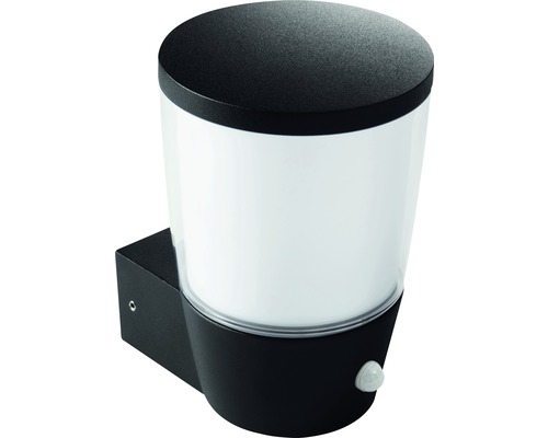 Aplică exterior în sus Sorta E27 max. 1x20W, senzor de mișcare, IP44, negru Lumină de perete cu senzor de mișcare pentru exterior