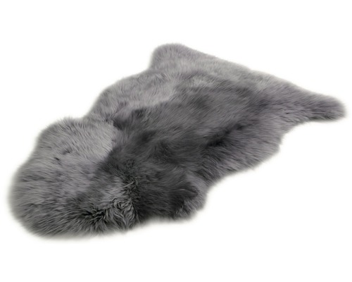 Covor blană oaie naturală gri închis 90x60 cm Covor blană oaie naturală gri închis 90x60 cm