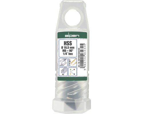 Filet Alpen HSS M8, 16,5 mm în recipient de plastic