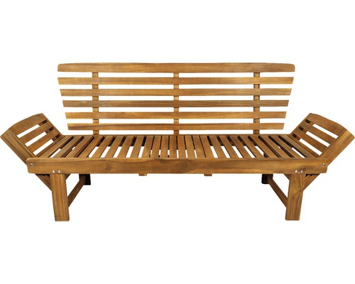 Bancă de grădină din lemn cu brațe