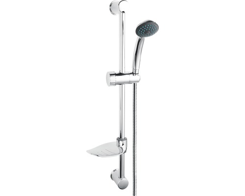 Set duș Simpla, pară mobilă cu o funcție, bară metalică reglabilă și săpunieră, N120