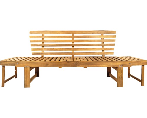 Bancă de lemn cu spătar pentru exterior