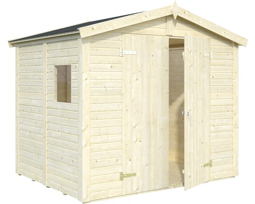 Casă de grădină din lemn cu fereastră și ușă dublă