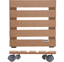 Suport mobil pentru plante din lemn cu role