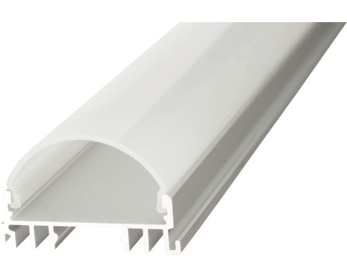 Profil bandă LED aluminiu LSS-PCP 1m, incl. capace și abajur difuzor