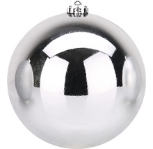 Glob de pom de Crăciun argintiu