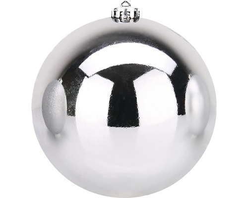 Glob Crăciun argintiu lucios, Ø 25 cm