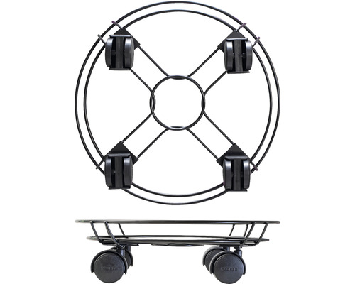 Suport mobil pentru plante din metal cu roți