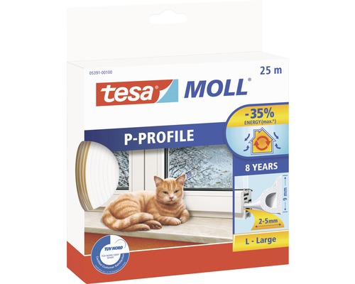 Bandă de etanșare Tesa Moll profil P, 25 metri