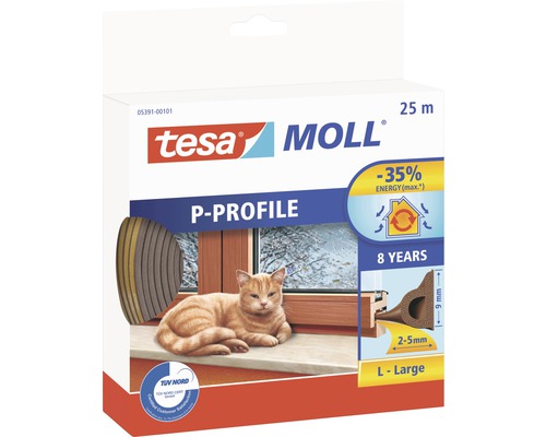 Tesa Moll P-profil etanșare ambalaj, 25 metri