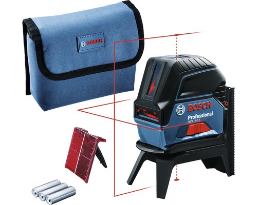 Nivelă laser Bosch Professional GCL 2-15, linii în cruce, incl. suport de fixare