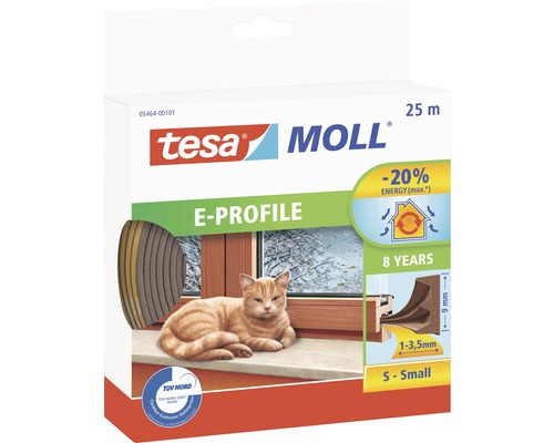 Tesa Moll E-Profil Garnitură pentru ferestre și uși, 25 metri