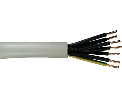 Cablu NYM-J 7x1,5 mm² gri, manta din PVC conform DIN VDE 0281-1