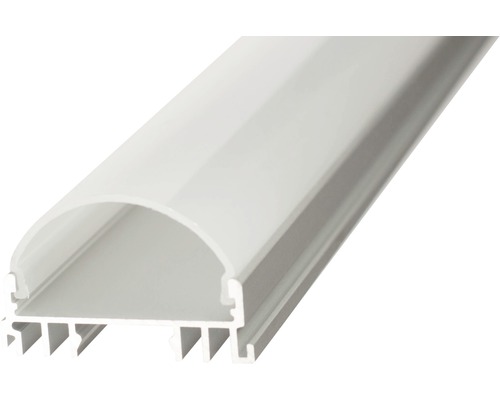 Profil bandă LED aluminiu LSS-PCP 2m, incl. capace și abajur difuzor