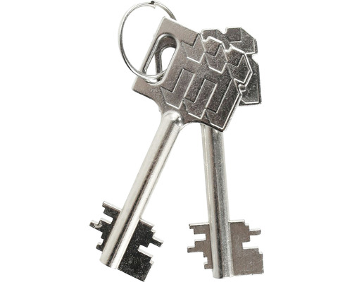 Două chei pe un breloc