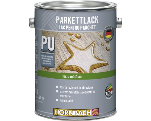 Lac pentru parchet cu luciu mătăsos Hornbach 2,5 l Cutie lac pentru parchet cu poliuretan pentru suprafețe durabile