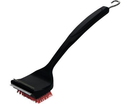 Perie de grătar cu răzuitor și cârlig de agățat