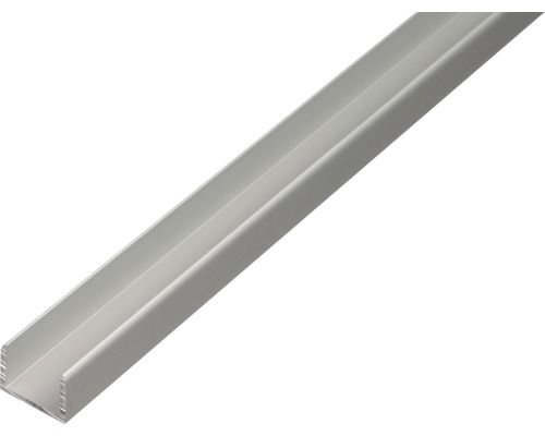 Profil aluminiu tip U Alberts 8,9x10x8,9x1,5 mm, lungime 1m, argintiu, eloxat