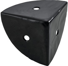 Conector de colț negru cu găuri de foraj