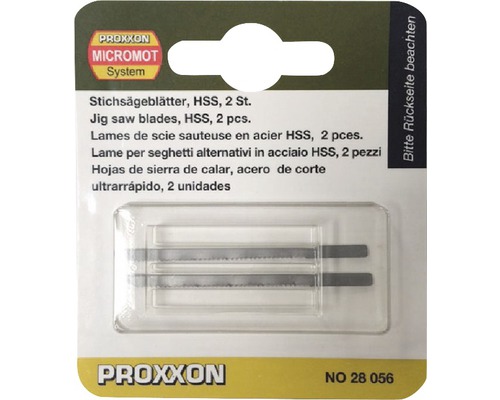 Pânze de ferăstrău vertical Proxxon din HSS, 2 bucăți în ambalaj