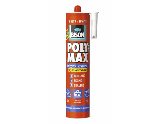 Adeziv universal de montaj și etanșare Bison Poly Max alb 425 g Adeziv și etanșant Bison Poly Max, culoare albă