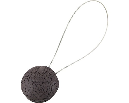 Magnet decorativ Rock pentru perdea - cu fir metalic de fixare, cafea