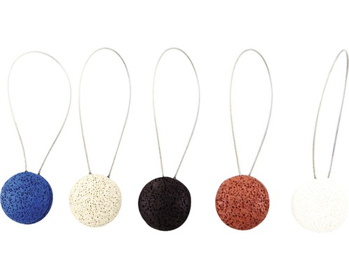 Cinci bride de perdea din piatră de lavă cu cablu de sârmă