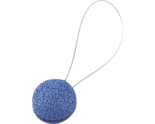 Magnet decorativ Rock pentru perdea - cu fir metalic de fixare, albastru