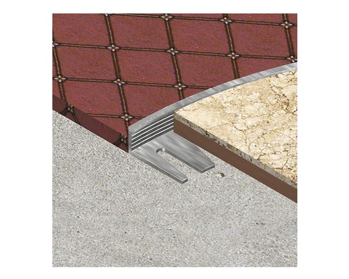 Baghetă dreaptă flexibilă din aluminiu 4x12 mm 2,7 m BFA127.80 Șină de profil pentru conectarea covoarelor și a plăcilor