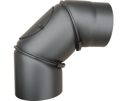 Cot reglabil Bertrams 0-90° Ø 150 mm cu ușițe, lăcuit sanotherm gri Cot reglabil Bertrams 0-90° Ø 150 mm cu ușițe, lăcuit sanotherm gri