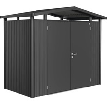 Magazie metalică de grădină cu ușă dublă pentru depozitarea uneltelor de grădină