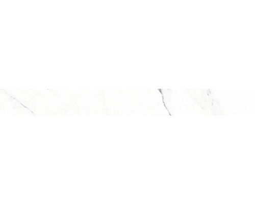 Plintă ceramică Verona Blanco 8x45 cm Placă decorativă cu aspect de marmură