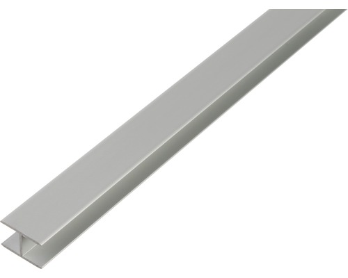 Profil aluminiu tip H Alberts 8,9x20x1,5 mm, lungime 1m, eloxat
