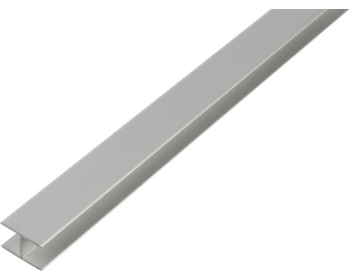 Profil aluminiu tip H Alberts 8,9x20x1,5 mm, lungime 1m, eloxat Profil H din aluminiu