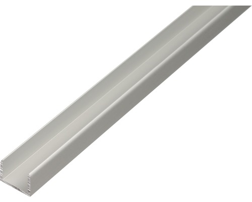 Profil aluminiu tip U Kaiserthal 12,9x10x12,9x1,5 mm, lungime 2m, argintiu, eloxat