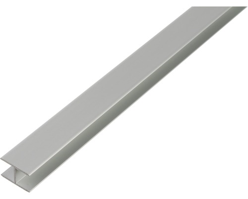 Profil aluminiu tip H Alberts 7,9x20x1,5 mm, lungime 1m, eloxat Profil H din aluminiu